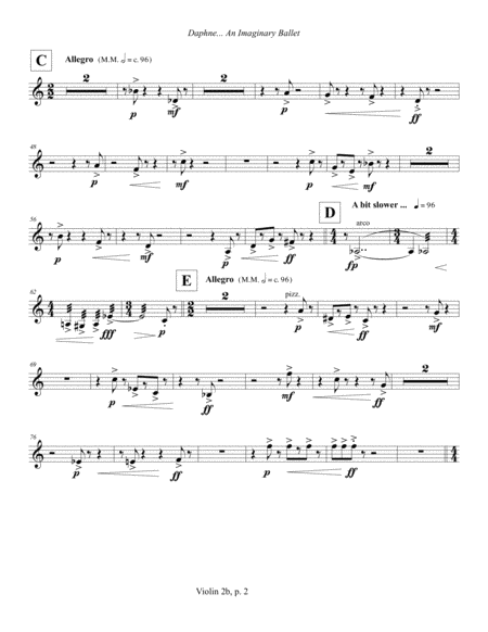 Daphne An Imaginary Ballet 2015 Violin 2b Part Page 2