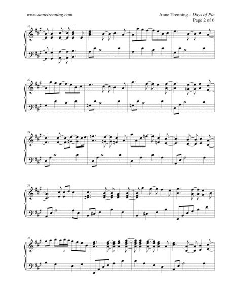 Days Of Pie Sheet Music For Piano Page 2