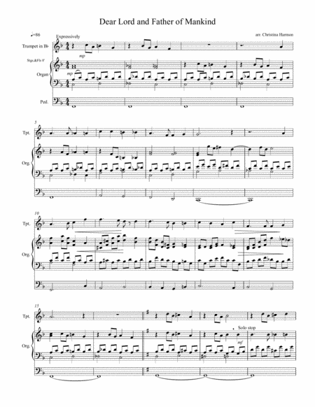 Dear Lord And Father Of Mankind One Trumpet And Organ Page 2