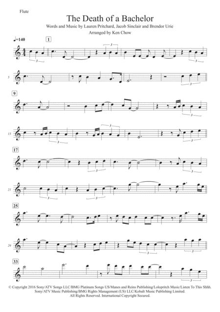 Death Of A Bachelor Panic At The Disco Flute Solo Transcription Original Key Page 2