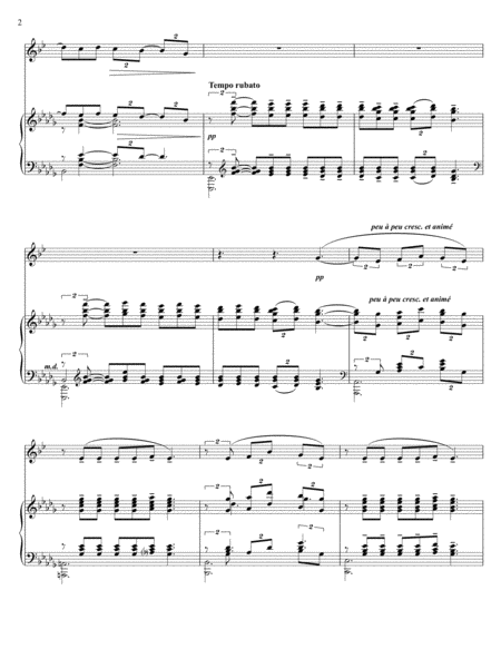 Debussy Clair De Lune For Alto Saxophone And Piano Page 2