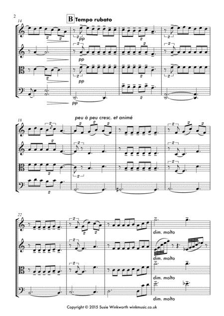 Debussy Clair De Lune String Quartet Page 2