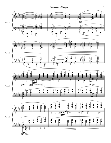 Debussy Nocturnes 1 Nuages Piano Transcription Page 2