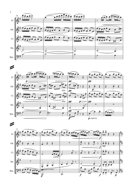 Debussy Petite Suite Mvt 3 Menuet Wind Quintet Page 2