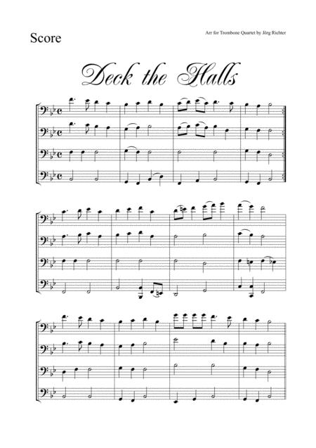 Deck The Halls Christmas Carol Fr Posaunenquartett Page 2