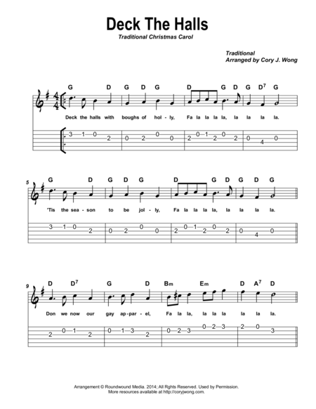 Deck The Halls Easy Guitar W Tab Page 2