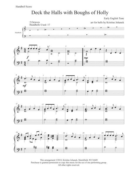 Deck The Halls Two Octave Reproducible Page 2