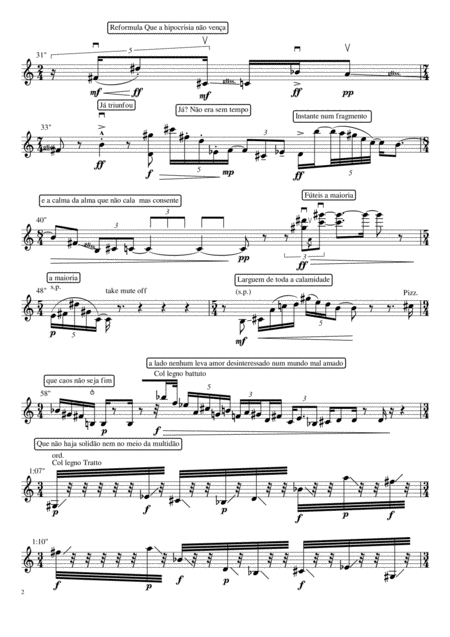 Declamao For Violin And Fixed Tape Page 2