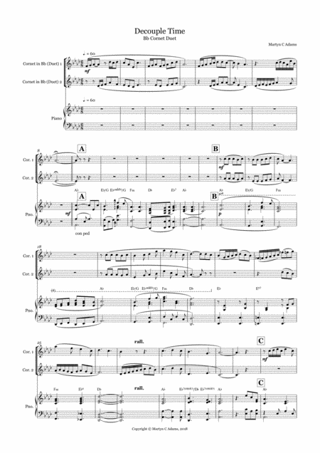 Decouple Time Cornet Duet With Piano Page 2