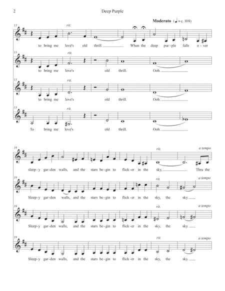 Deep Purple For Ssaa A Cappella Quartet Page 2