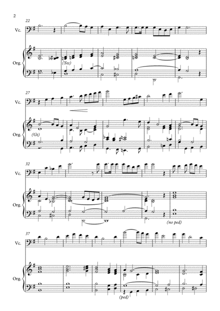 Deep River For Cello And Organ Page 2
