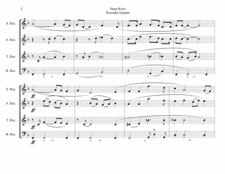 Deep River Recorder Quartet Satb Intermediate Page 2