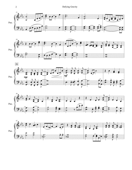 Defying Gravity For Piano Page 2