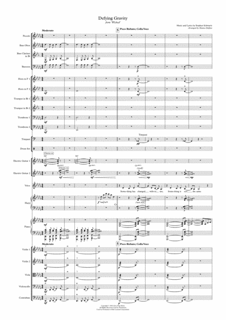 Defying Gravity Solo Voice And Full Orchestra Page 2