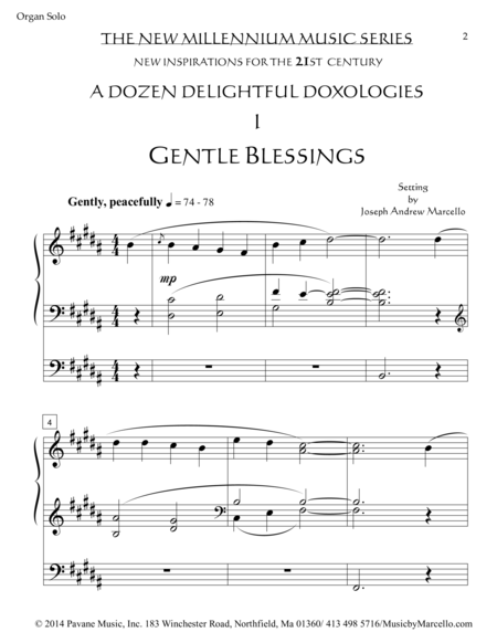 Delightful Doxology I Gentle Blessings Organ Key Of B Page 2