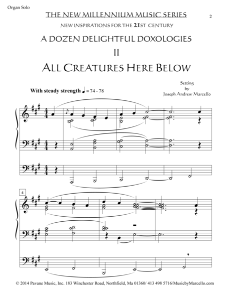 Delightful Doxology Ii All Creatures Here Below Organ A Page 2