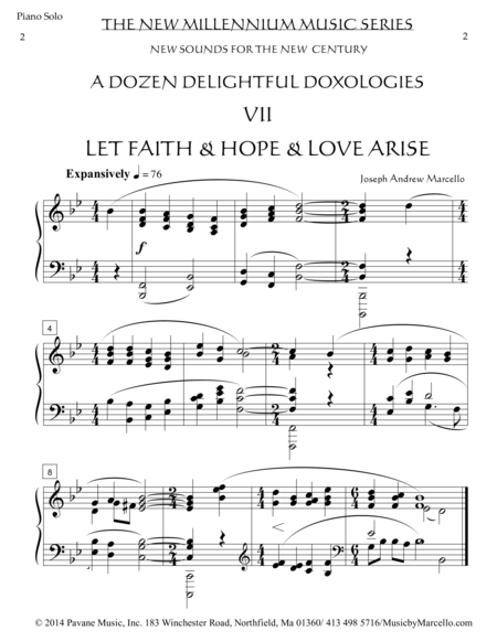 Delightful Doxology Vii Let Faith Hope Love Arise Piano Bb Page 2