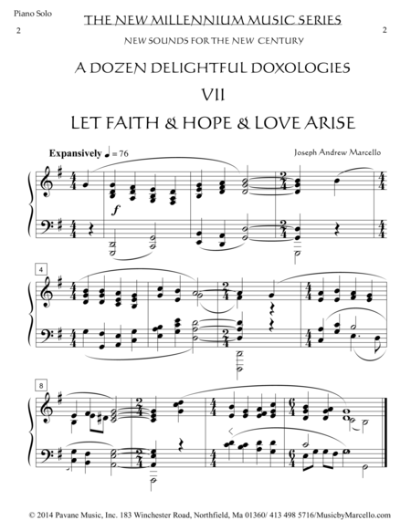 Delightful Doxology Vii Let Faith Hope Love Arise Piano G Page 2