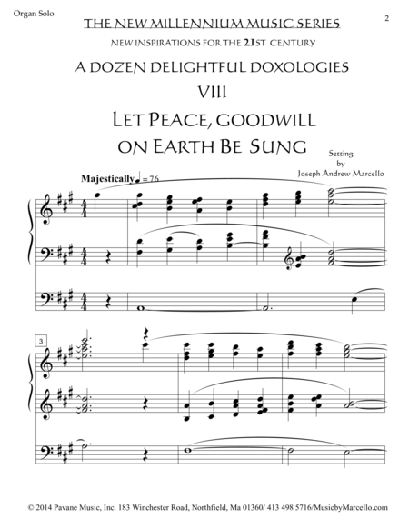 Delightful Doxology Viii Let Peace Goodwill On Earth Be Sung Organ A Page 2