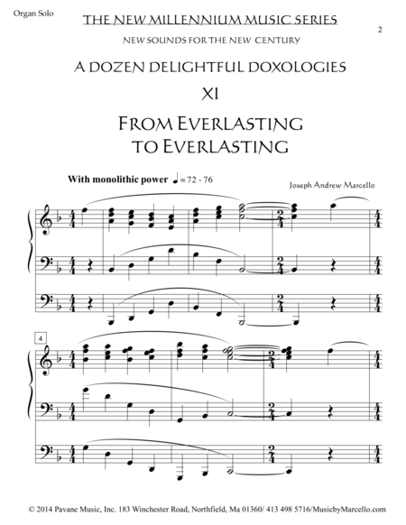 Delightful Doxology Xi From Everlasting To Everlasting Organ F Page 2