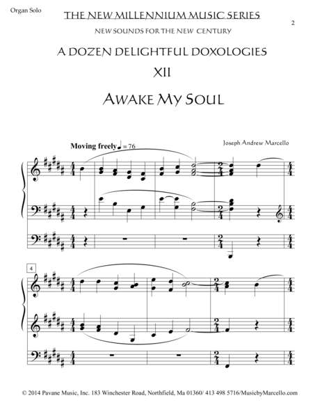 Delightful Doxology Xii Awake My Soul Organ B Page 2