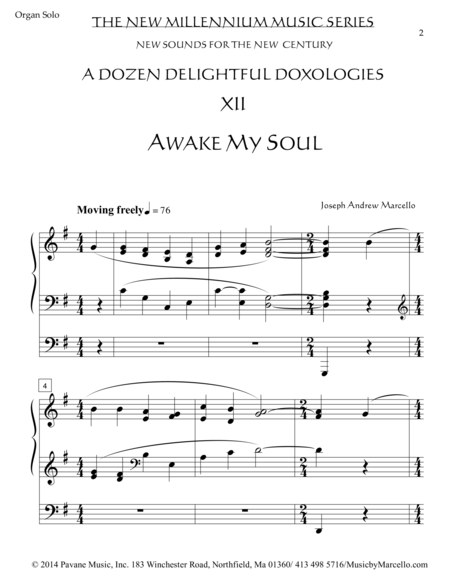 Delightful Doxology Xii Awake My Soul Organ G Page 2