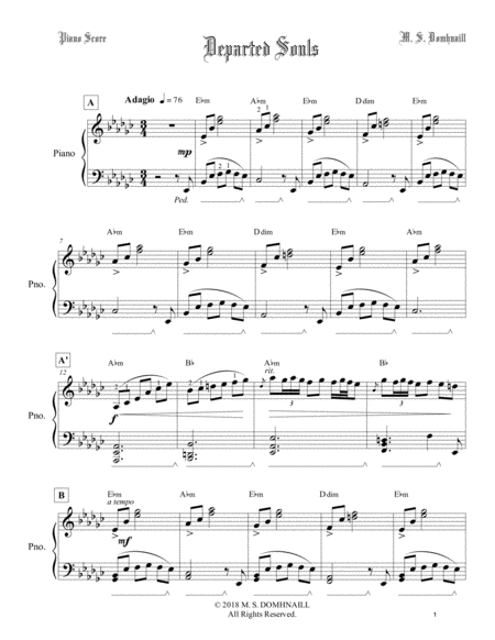 Departed Souls Solo Piano Version Page 2