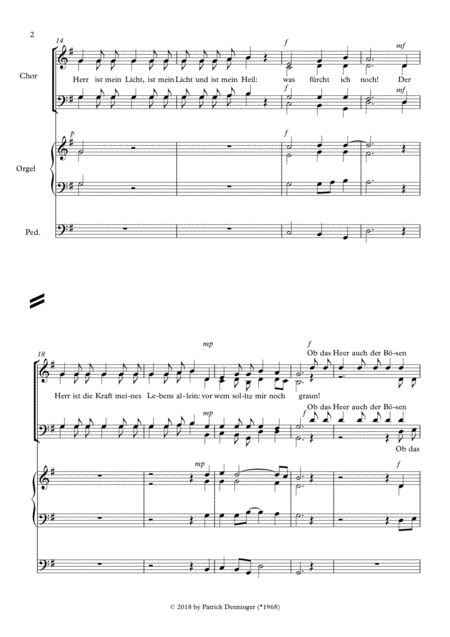 Der Herr Ist Mein Licht For Choir Satb Solo Voice Soprano And Organ Page 2