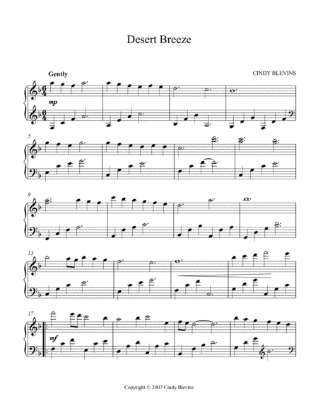 Desert Breeze An Original Piano Solo From My Piano Book Slightly Askew Page 2