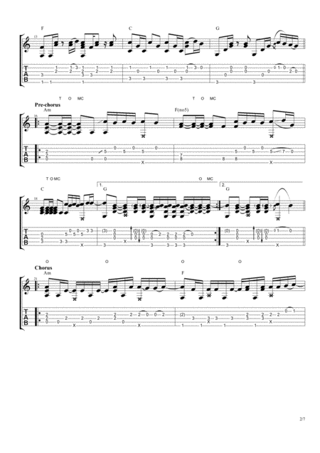 Despacito Fingerstyle Guitar Page 2