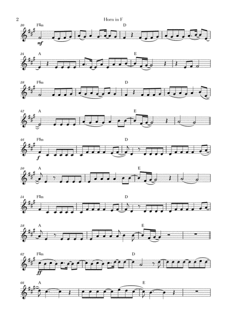 Despacito For French Horn With Chords Page 2