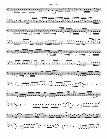 Despacito Original Key Trombone Page 2