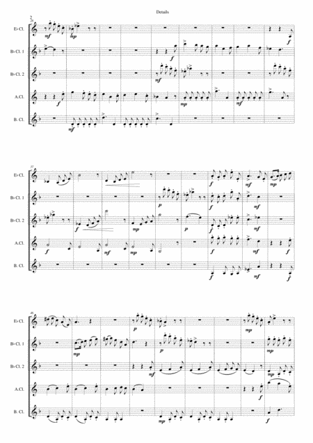 Details For Clarinet Quintet 1 E Flat 2 B Flats 1 Alto 1 Bass Page 2