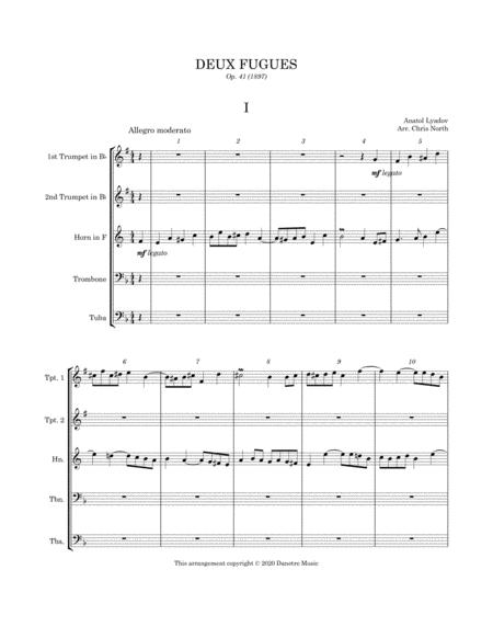 Deux Fugues Brass Quintet Page 2