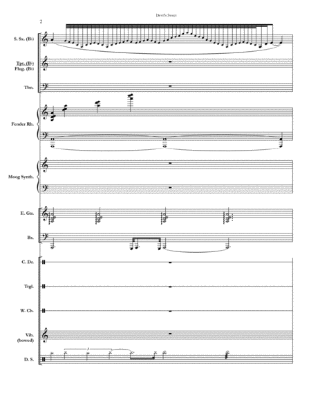 Devils Sweet Chicago Full Score Set Of Parts Page 2