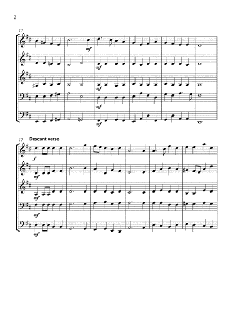 Diademata Hymn Tune For Brass Quintet With Descant Page 2
