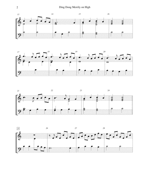Ding Dong Merrily On High For 2 Octave Handbell Choir Page 2