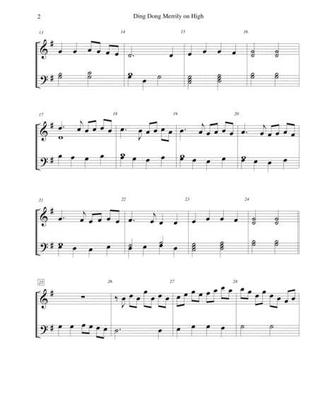 Ding Dong Merrily On High For 3 Octave Handbell Choir Page 2