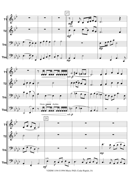 Ding Dong Merrily On High Traditional English Christmas Carol For Brass Quartet Page 2