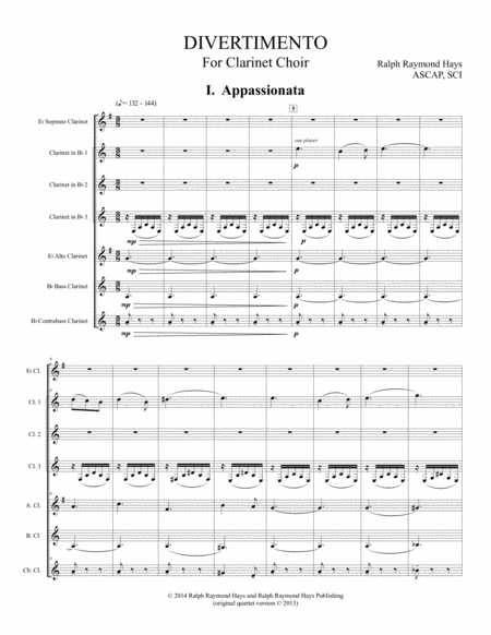 Divertimento For Clarinet Choir Page 2