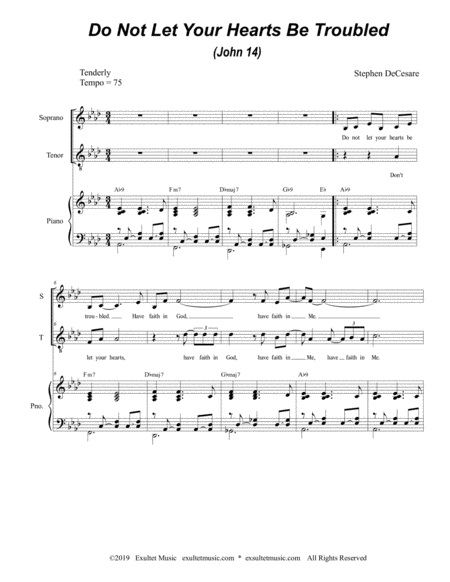 Do Not Let Your Hearts Be Troubled For 2 Part Choir Soprano Tenor Page 2