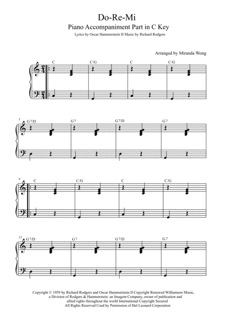 Do Re Mi Cello Or Double Bass Lead Sheet Piano Acompaniment Page 2