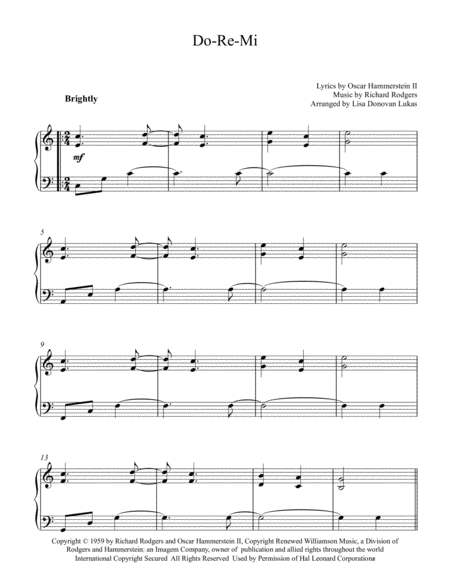 Do Re Mi From The Sound Of Music An Intermediate Piano Solo Page 2