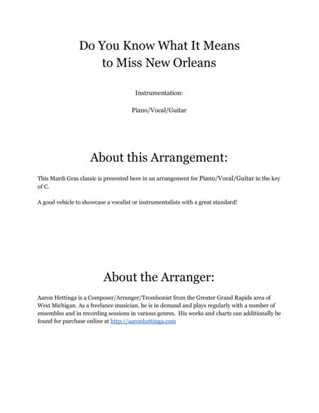 Do You Know What It Means To Miss New Orleans Piano Vocal Guitar Page 2