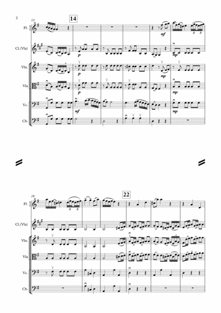 Domenico Cimarosa Sinfonietta From Flute Quartet 2 Page 2