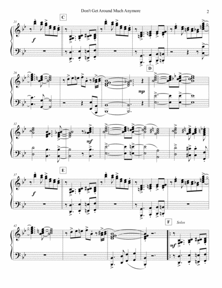 Dont Get Around Much Anymore Electric Piano Page 2