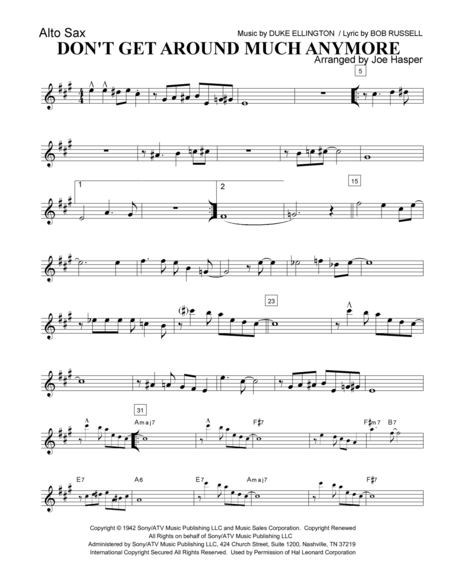 Dont Get Around Much Anymore Flexible Jazz Combo Page 2