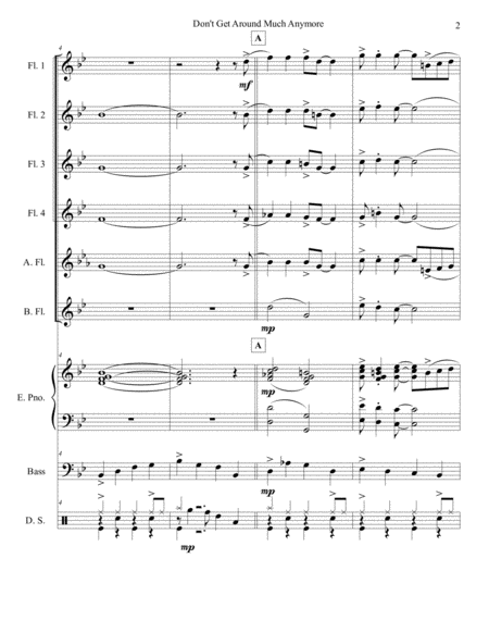 Dont Get Around Much Anymore Flute Choir Page 2