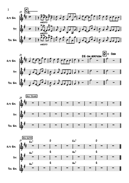 Dont Let Me Down The Beatles Wind Section Alto Saxophone Trumpet Tenor Saxophone Page 2