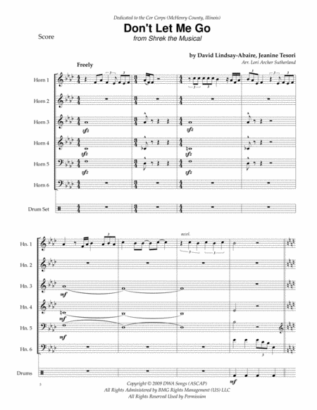 Dont Let Me Go For Horn Sextet Page 2